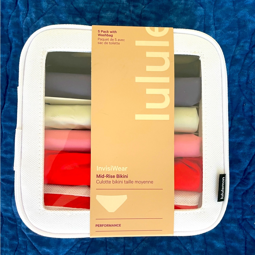 lululemon InvisiWear Mid-Rise Bikini Underwear 5 Pack